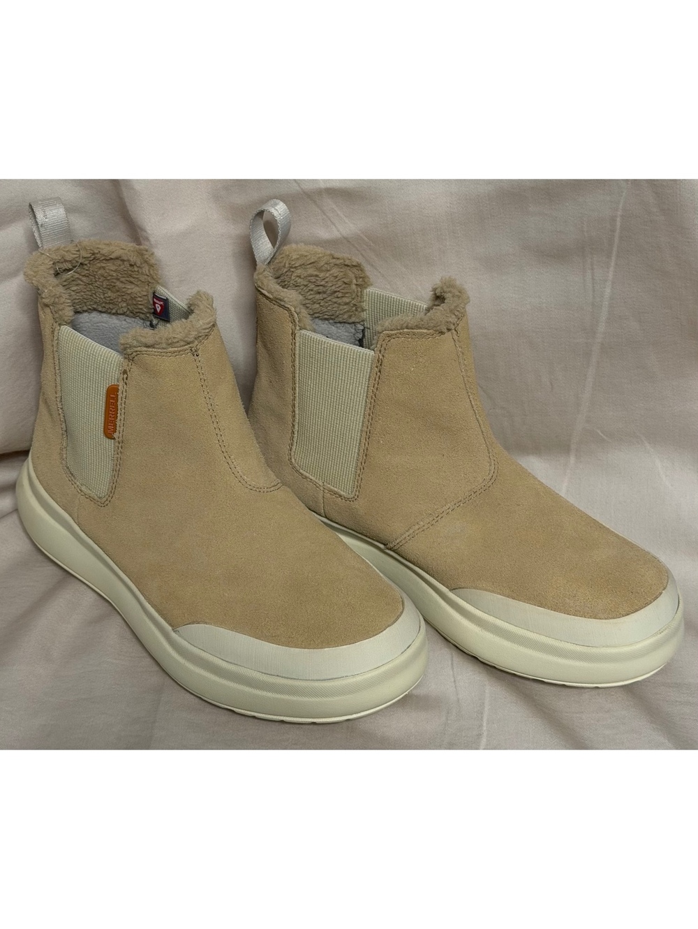 Merrell Marquette Thermo Pull On Waterproof Boots New Women’s 7 Tan Suede